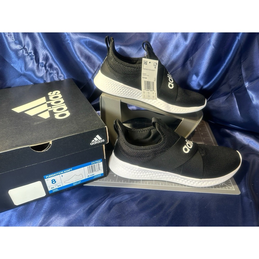 Adidas Puremotion Adapt Black Womens size 8 Running Sneakers New With Tags & Box